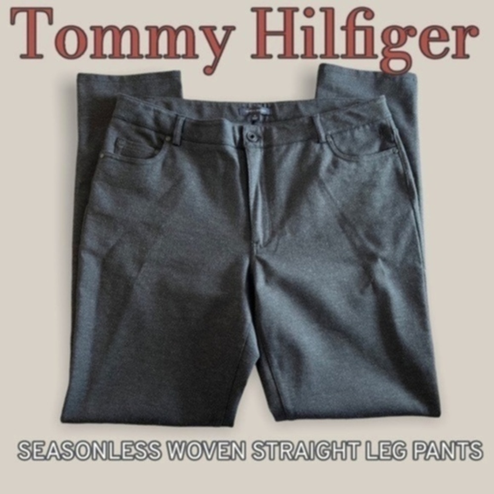 TOMMY HILFIGER Seasonless Tailored Woven Suiting Straight Leg Pants NWOT